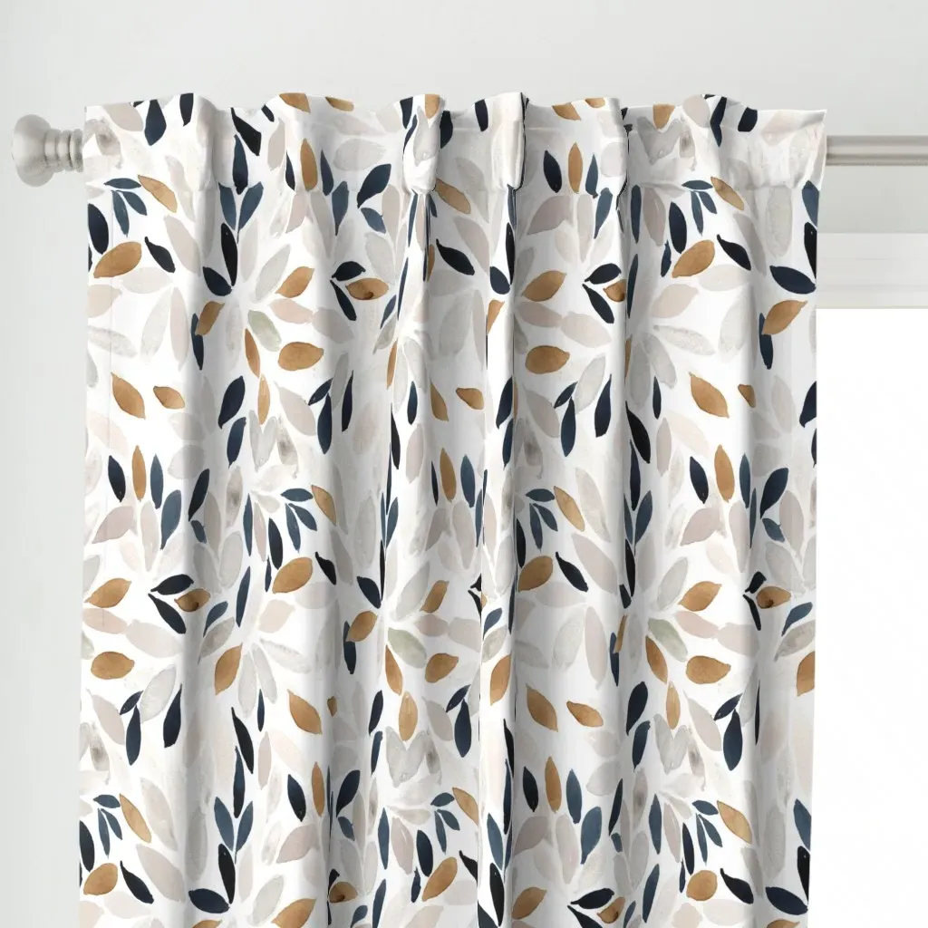 Petal Prism L Curtain Panel - Navy Blue alternate view