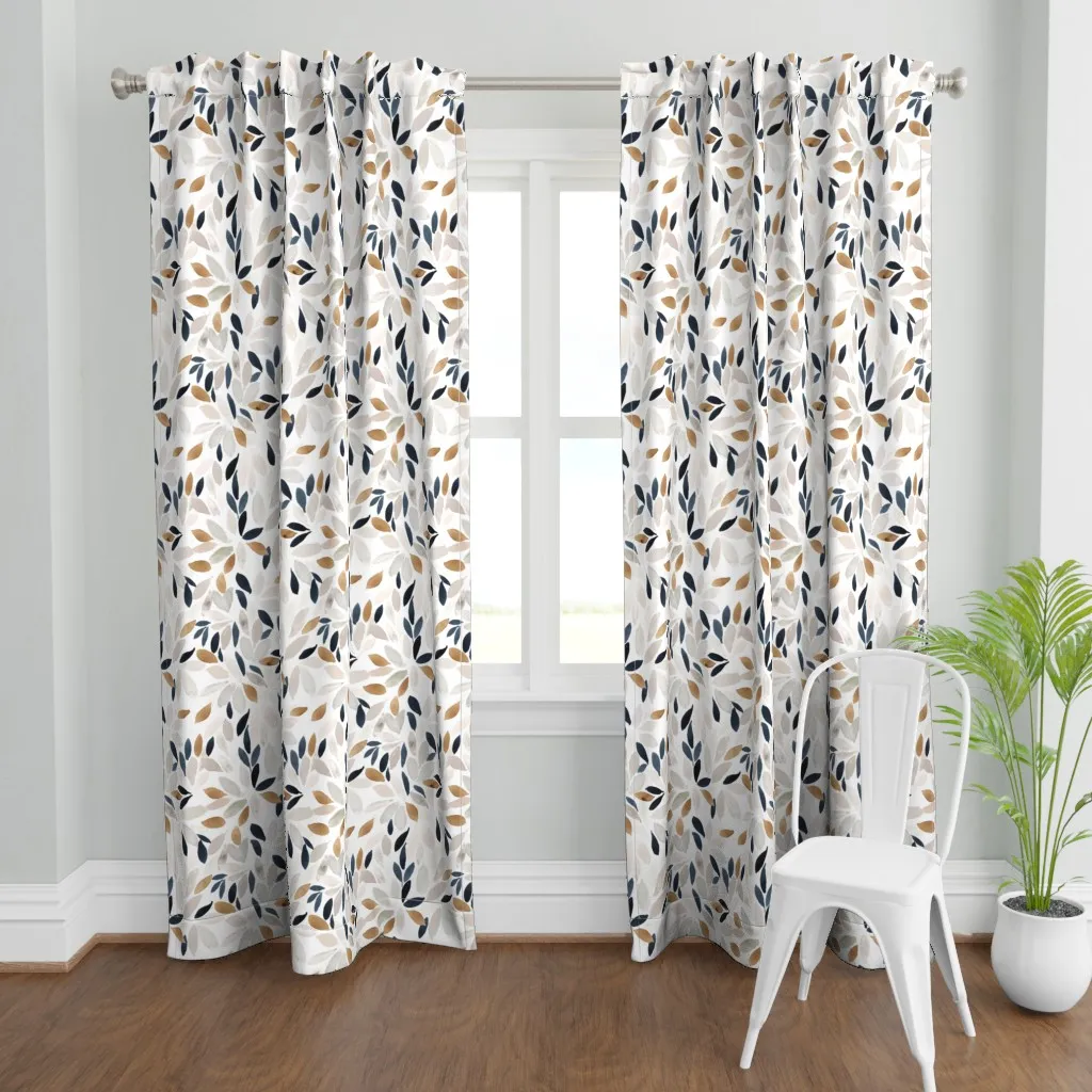 Petal Prism L Curtain Panel - Navy Blue product