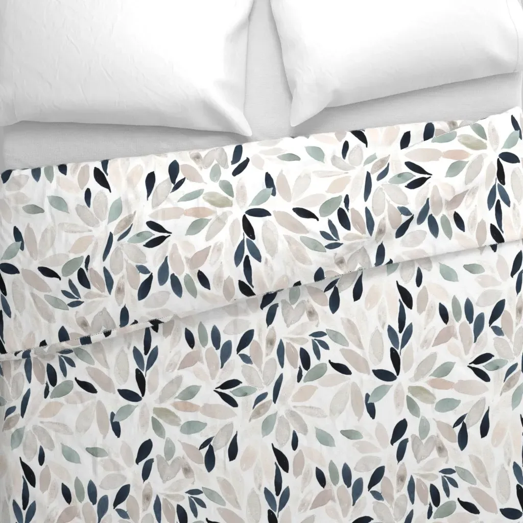 Petal Prism L Duvet Cover - Dusty Blue alternate view