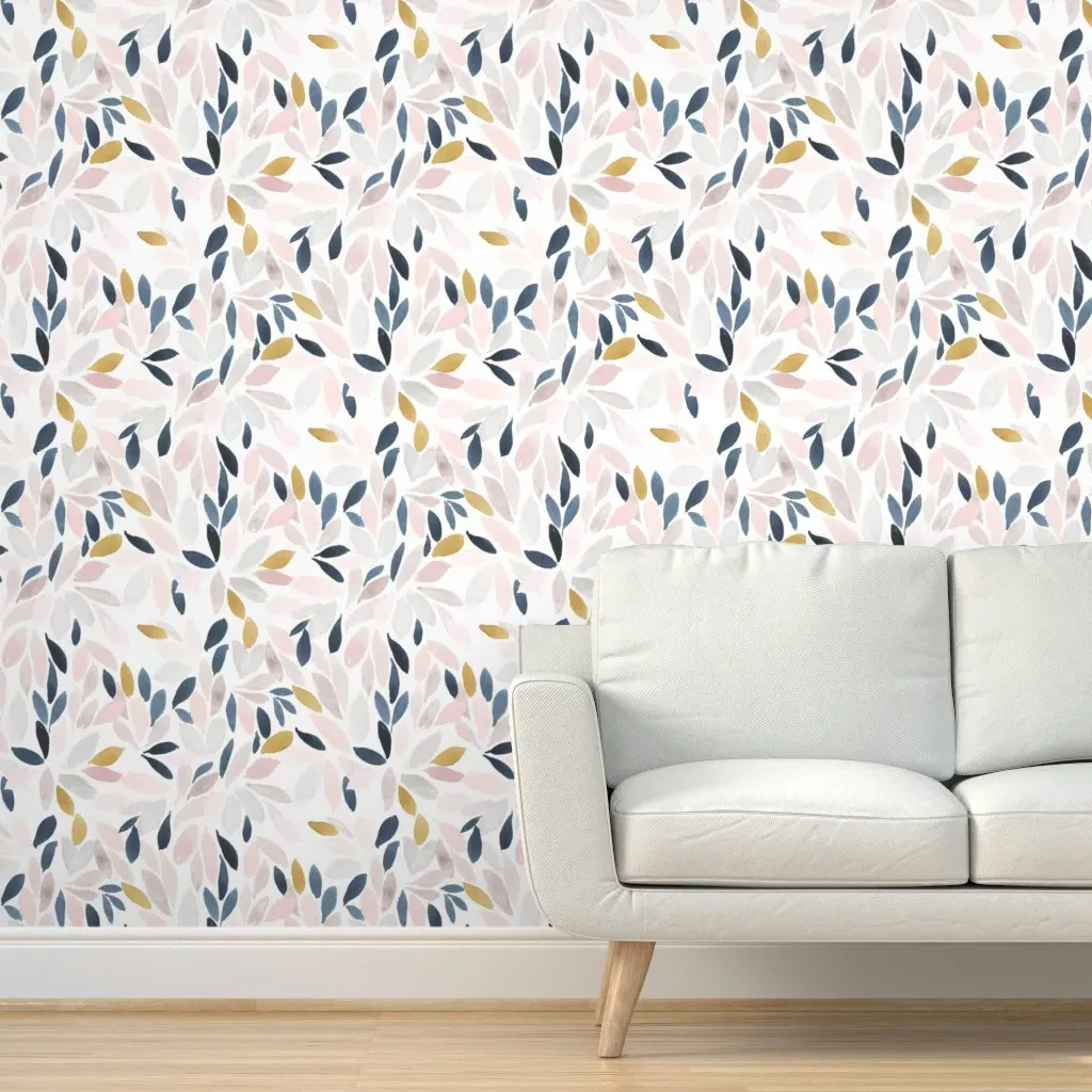 Petal Prism Mod Peel and Stick Wallpaper - Pastel Gold, Pink product