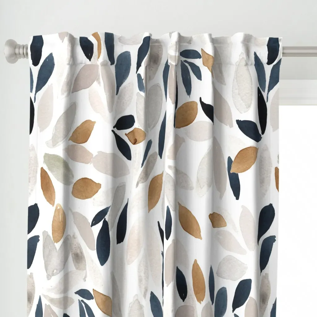 Petal Prism XL Dark Curtain Panel - Navy Blue alternate view