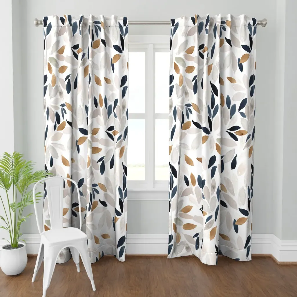 Petal Prism XL Dark Curtain Panel - Navy Blue product