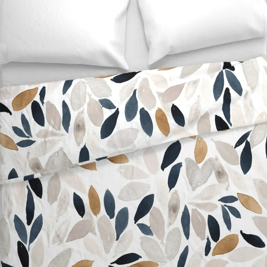 Petal Prism XL Duvet Cover - Navy Blue alternate view