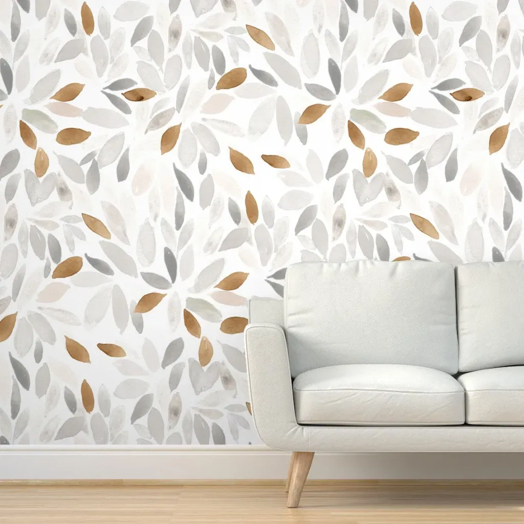 Petal Prism XL Peel and Stick Wallpaper - Gray, Gold product