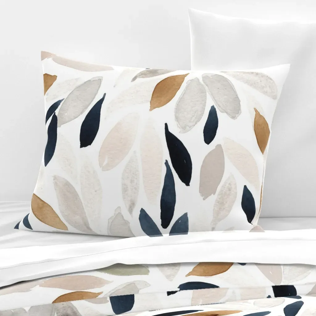 Petal Prism XL Standard Pillow Sham - Navy Blue, Cotton Sateen product