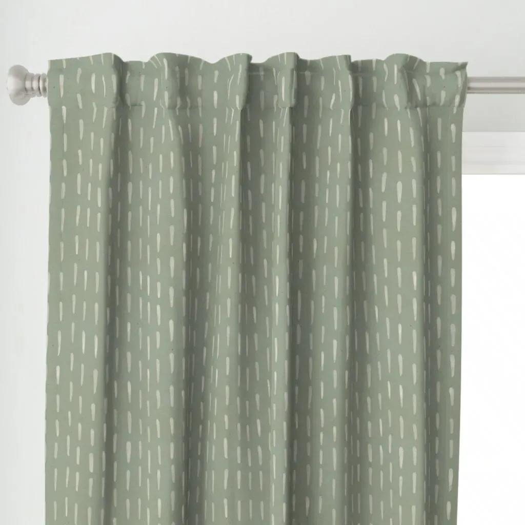 Petal & Sage Curtain Panel - White alternate view
