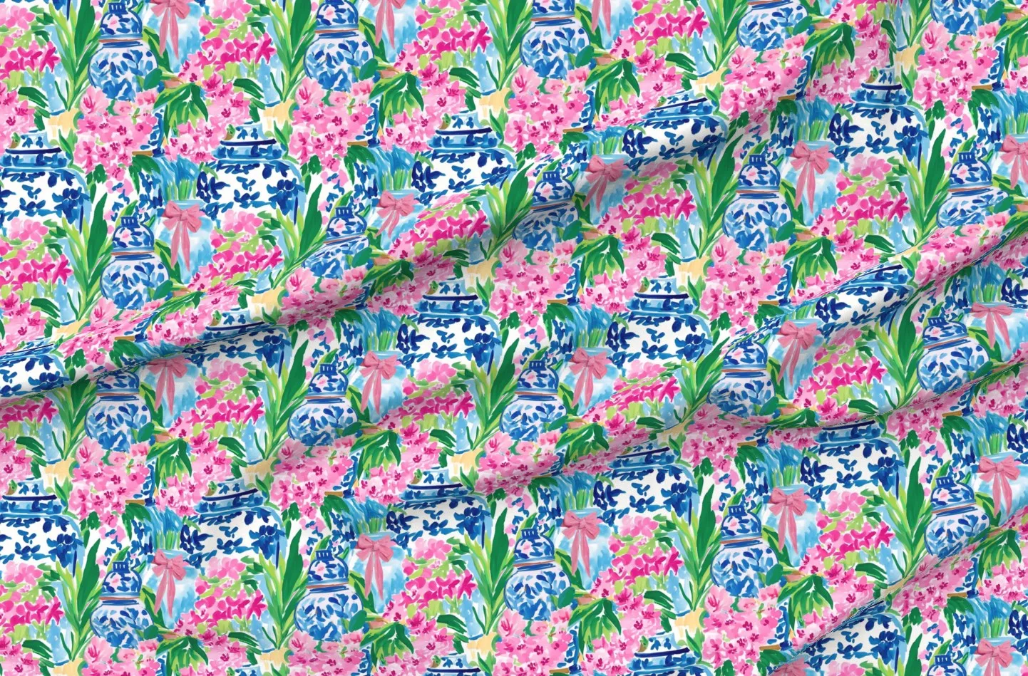 Petal Signature Cotton Quilting Fabric Ginger Jars - Pink product