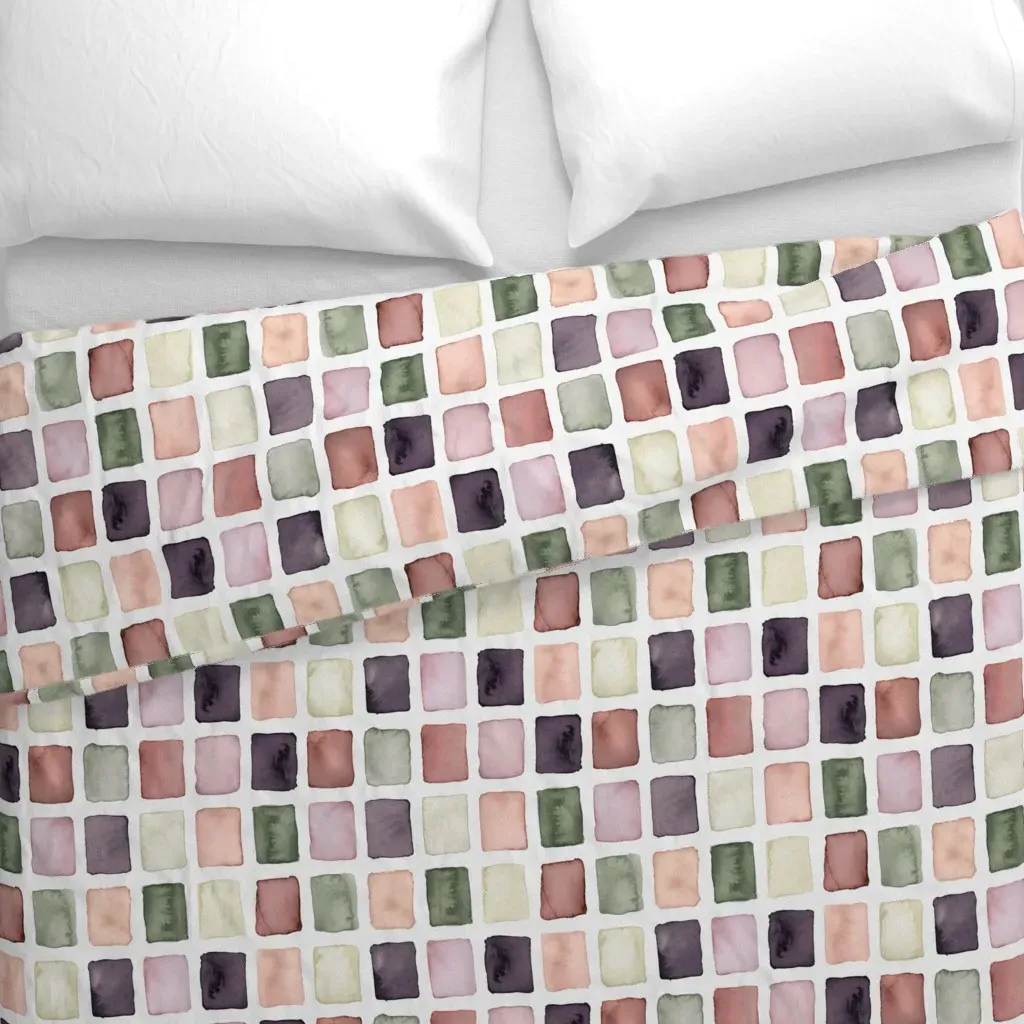 Petal Swatches Duvet Cover - Dusty Rose alternate view