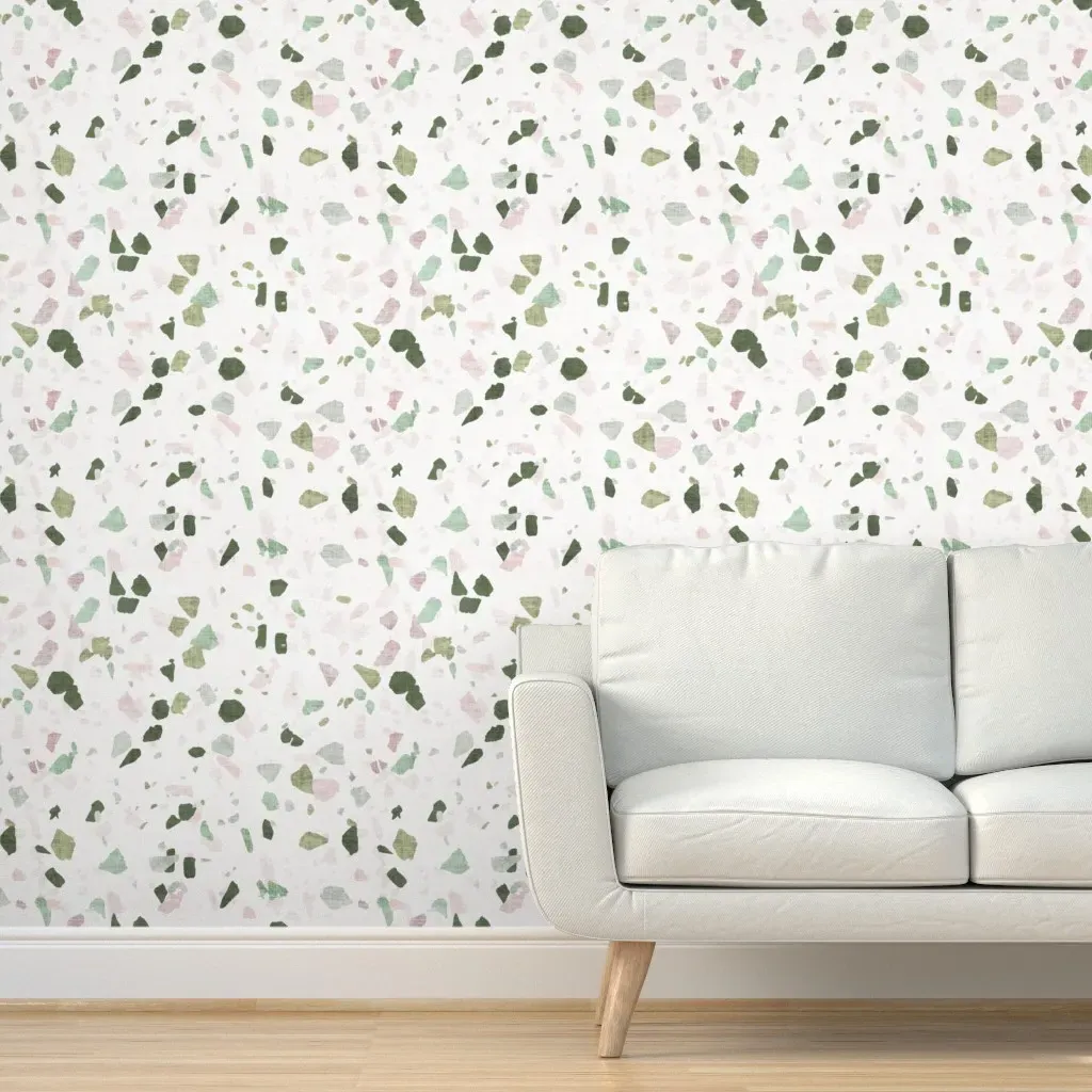 Petra Terrazzo Peel and Stick Wallpaper - Off-White product