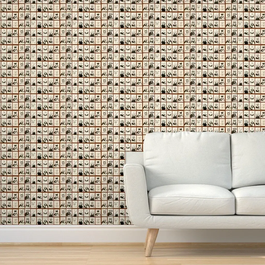 Pets In The Winery Peel and Stick Wallpaper - Black product