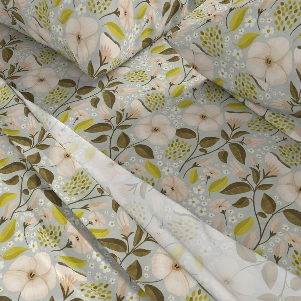 Petunias Queen Size Sheet Set - Blush Pink alternate view