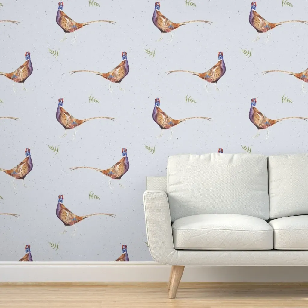 Pheasant And Fern Peel and Stick Wallpaper - Brown product