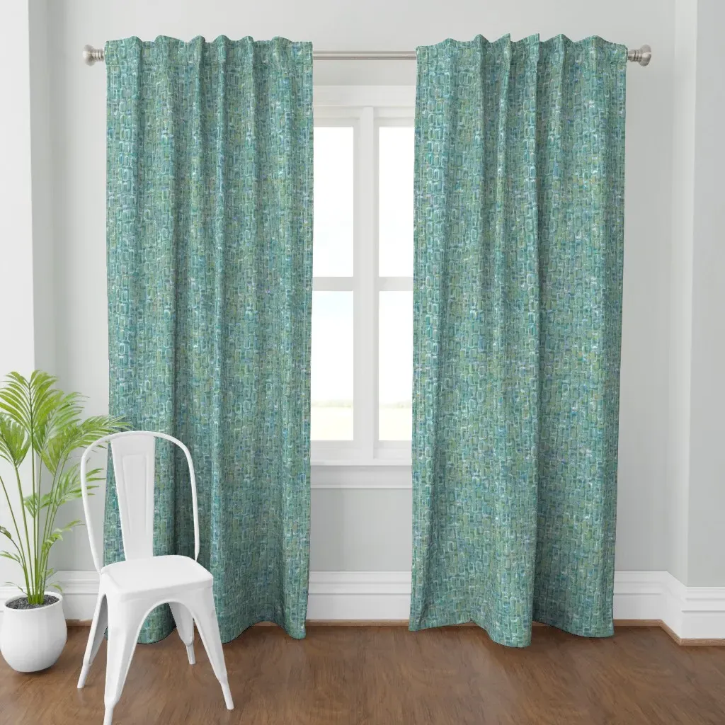 Phi Aquatic Curtain Panel - Teal product