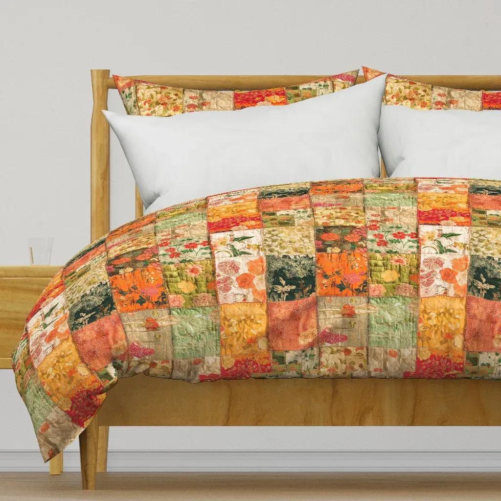 Photorealist Vintage Japanese Duvet Cover - Orange product
