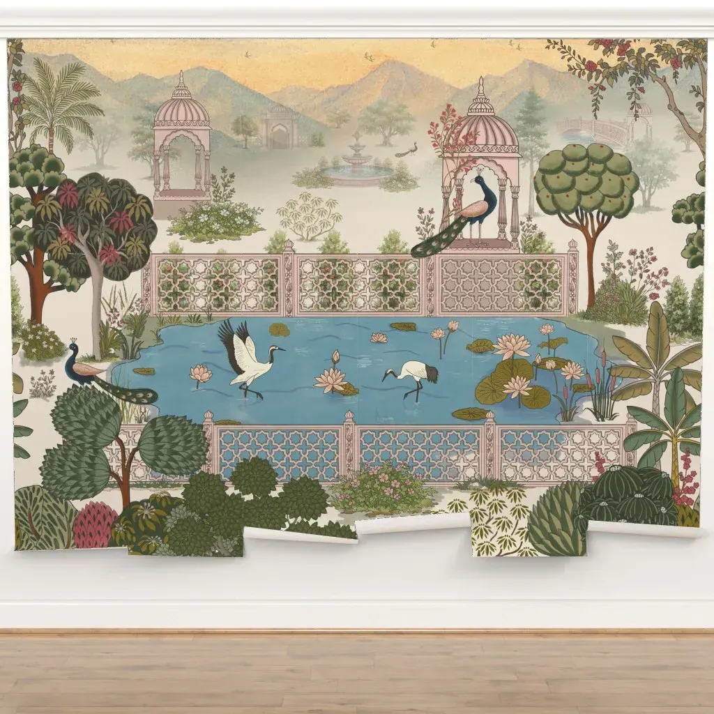Pichwai Royal Garden Peel and Stick Wall Mural product