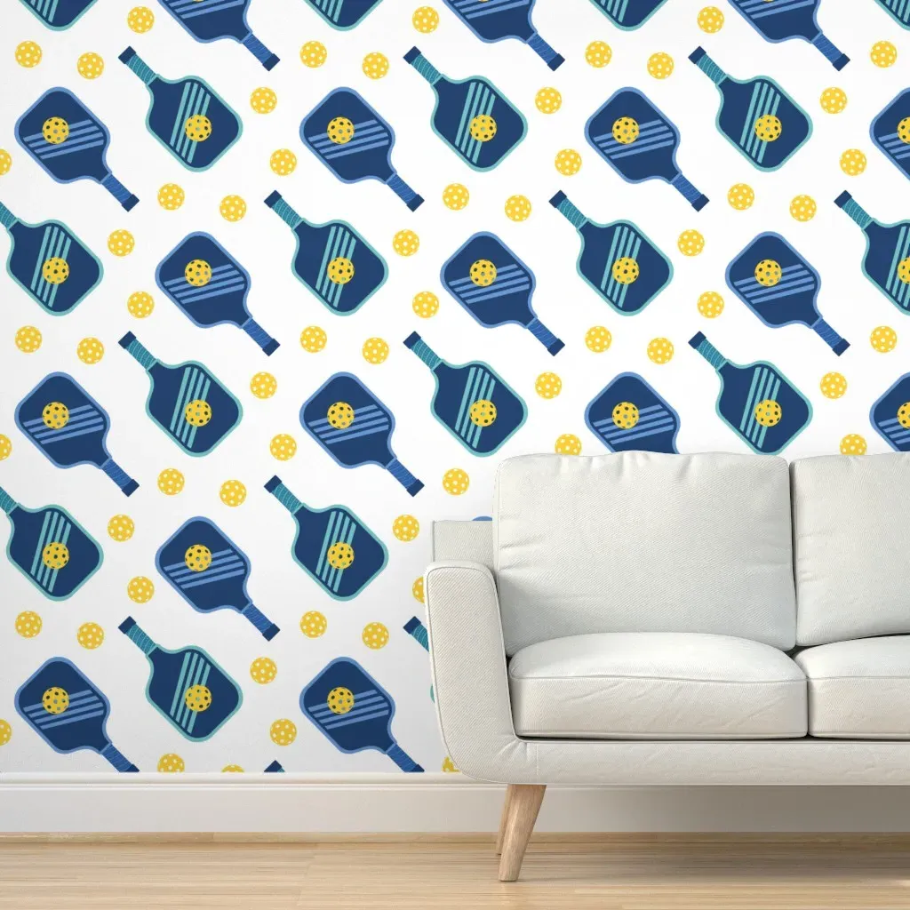 Pickling Paddles Peel and Stick Wallpaper - Navy Blue product