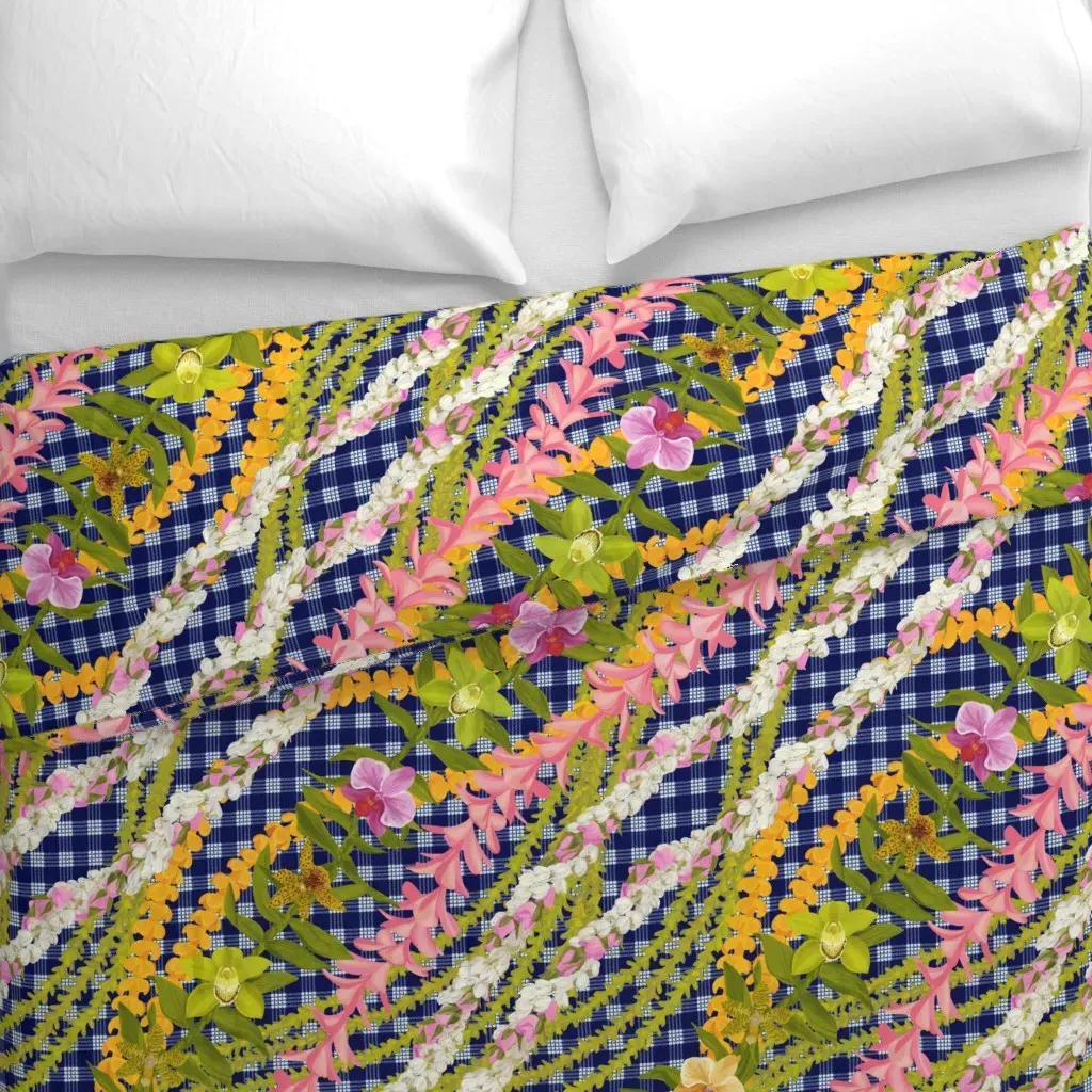 Pikake Lokelani Duvet Cover - Pink alternate view