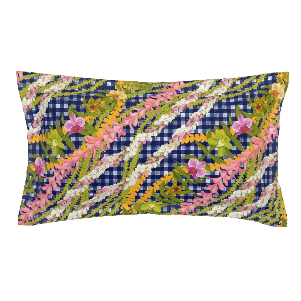 Pikake Lokelani Plumeria Palaka King Pillow Sham - Pink product