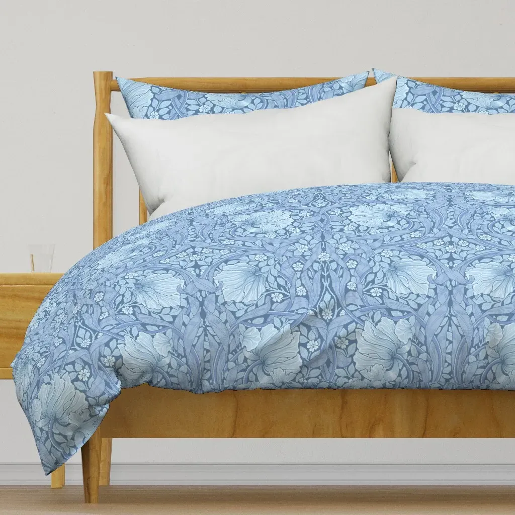 Pimpernel By William Morris Duvet Cover - Light Blue product