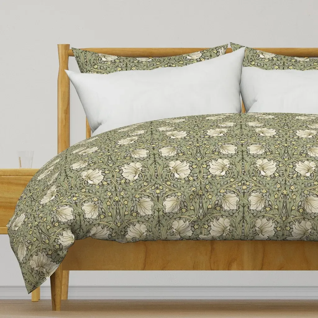 Pimpernel Olive Duvet Cover - Cream product
