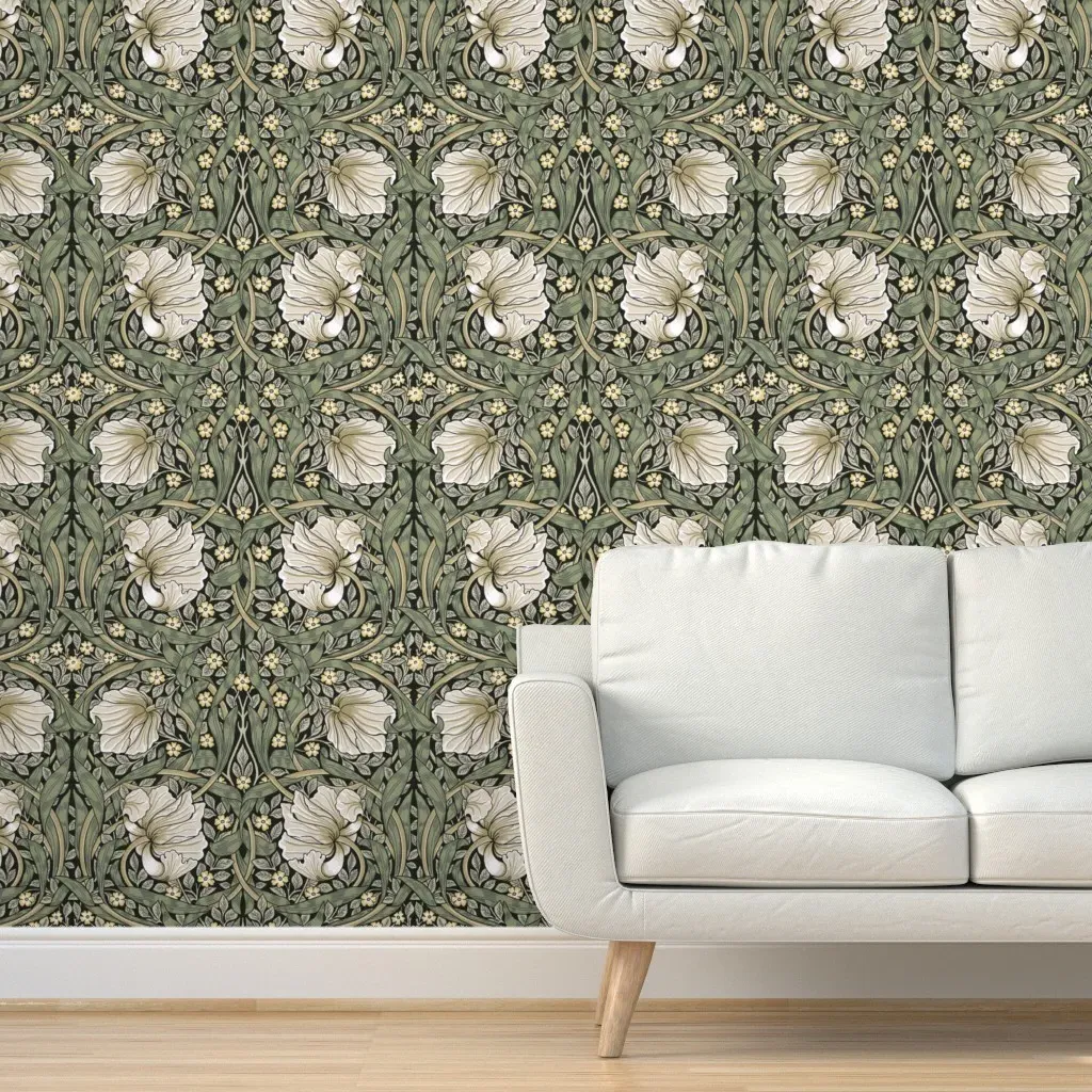 Pimpernel Peel and Stick Wallpaper Removable - Olive, Ochre product