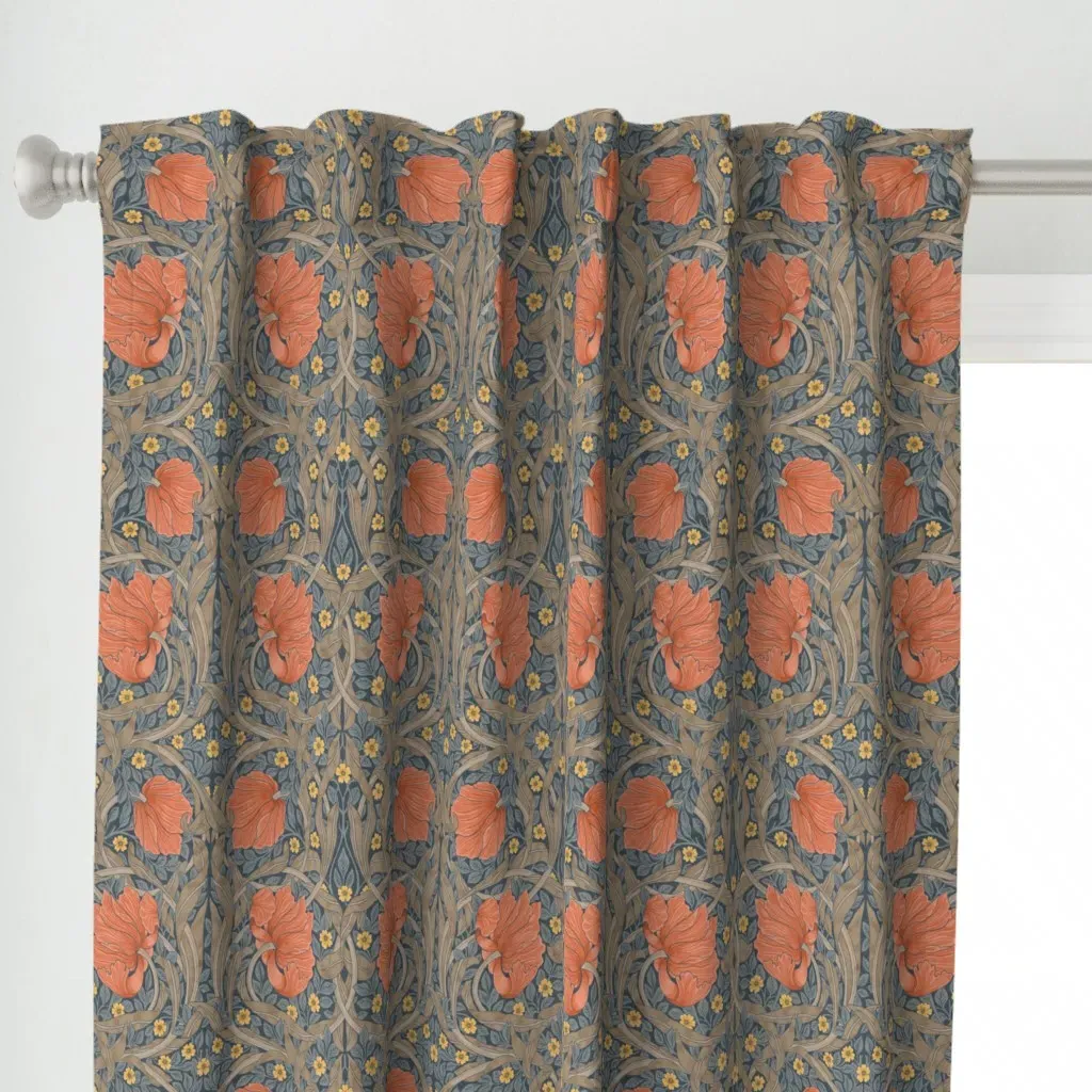 Pimpernel Reimagined Curtain Panel - Orange alternate view