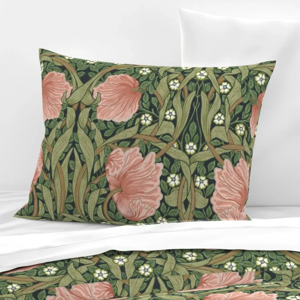 Pimpernel Standard Knife Edge Cushion Cover - Pink, Cotton Sateen product