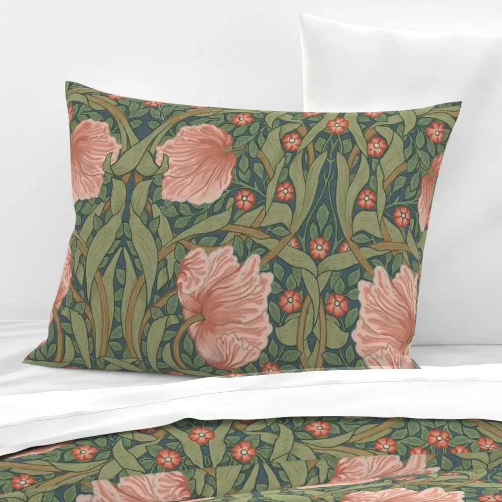 Pimpernel Standard Knife Edge Cushion Cover - Pink, Cotton Sateen product