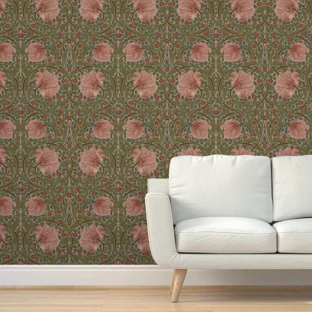 Pimpernel Strawberry Garden Peel and Stick Wallpaper - Dusty Rose product
