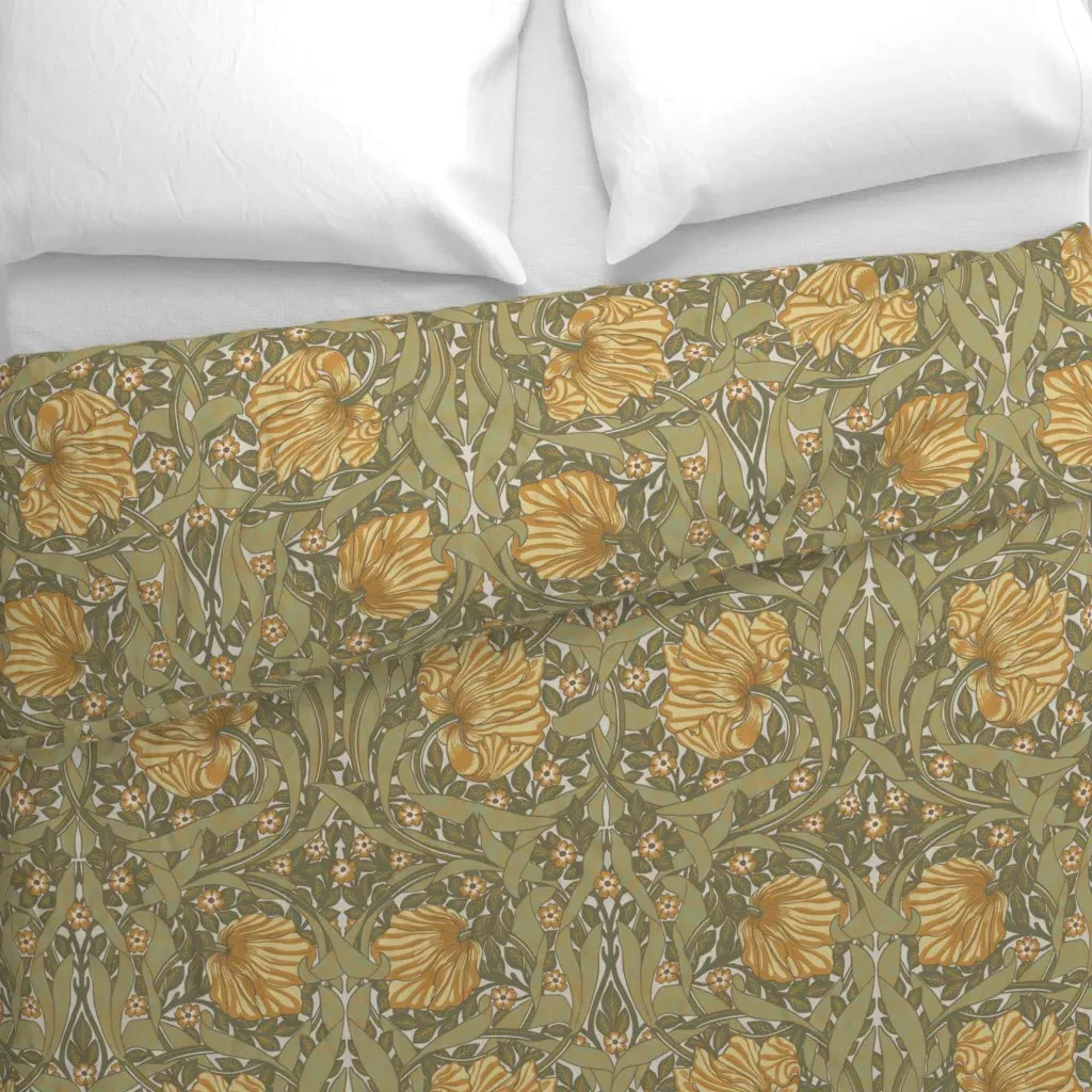 Pimpernel William Morris Duvet Cover - Gold alternate view