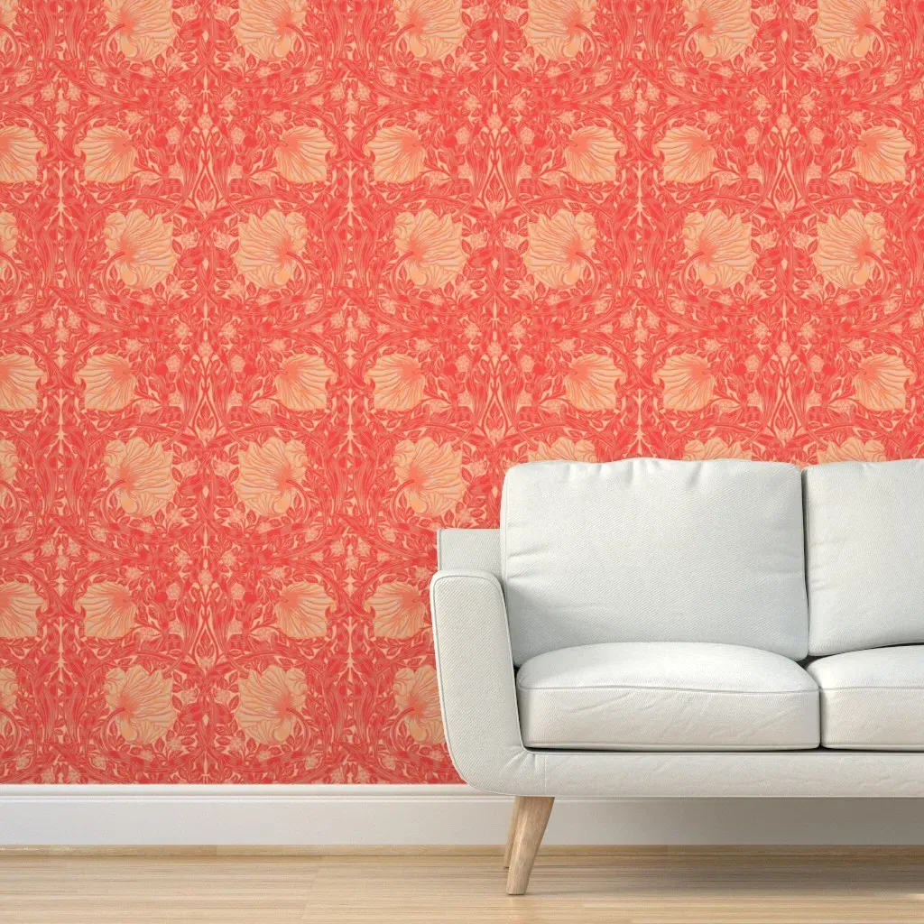 Pimpernel William Morris Peel and Stick Wallpaper - Coral Red product