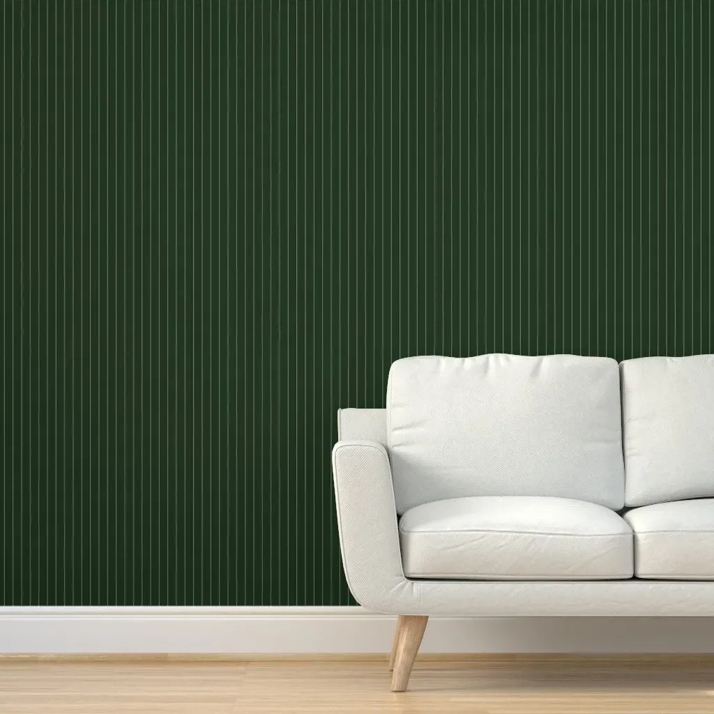 Pin Stripe Peel and Stick Wallpaper - Deep Green, Vinyl product
