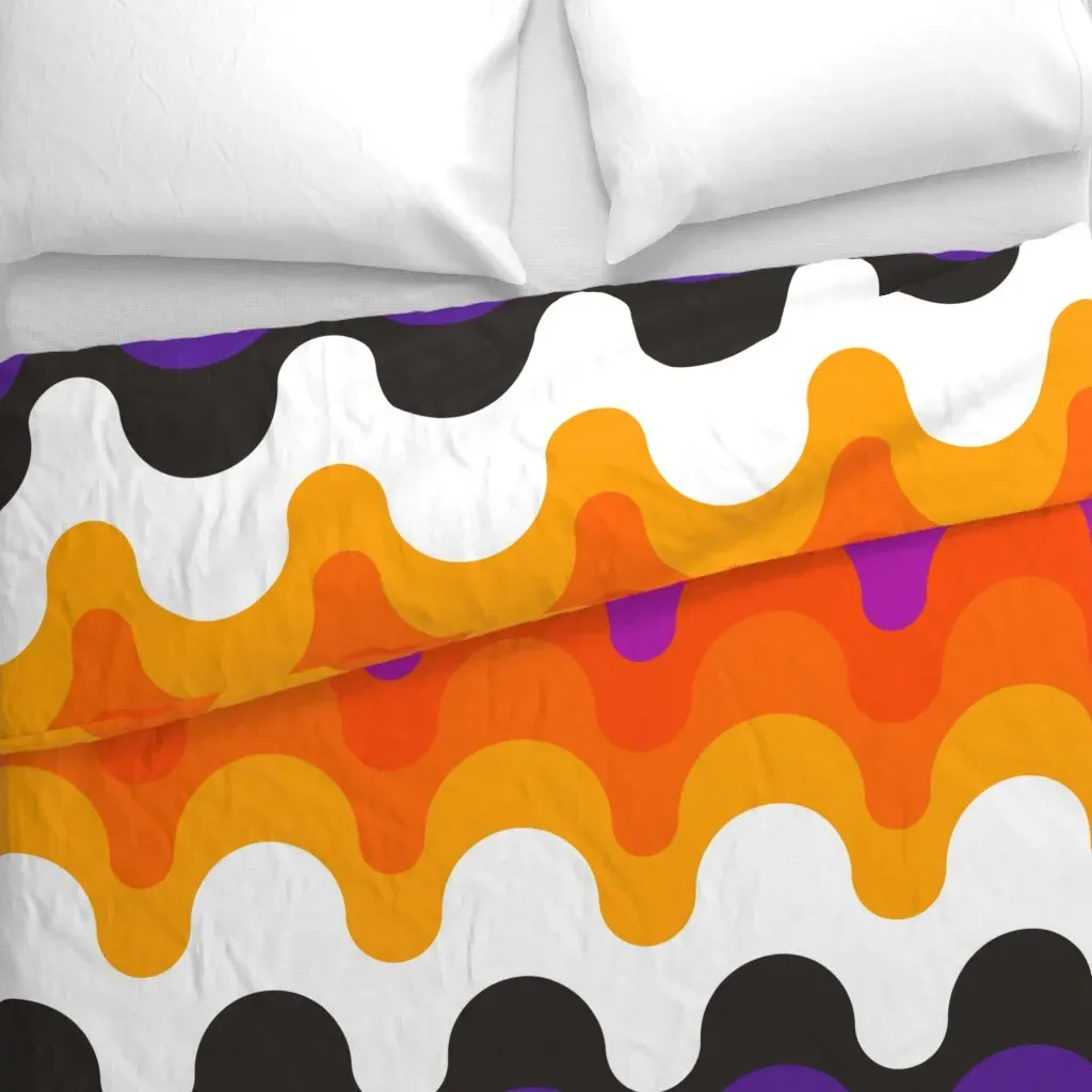 Pinball Julio Duvet Cover - Orange alternate view