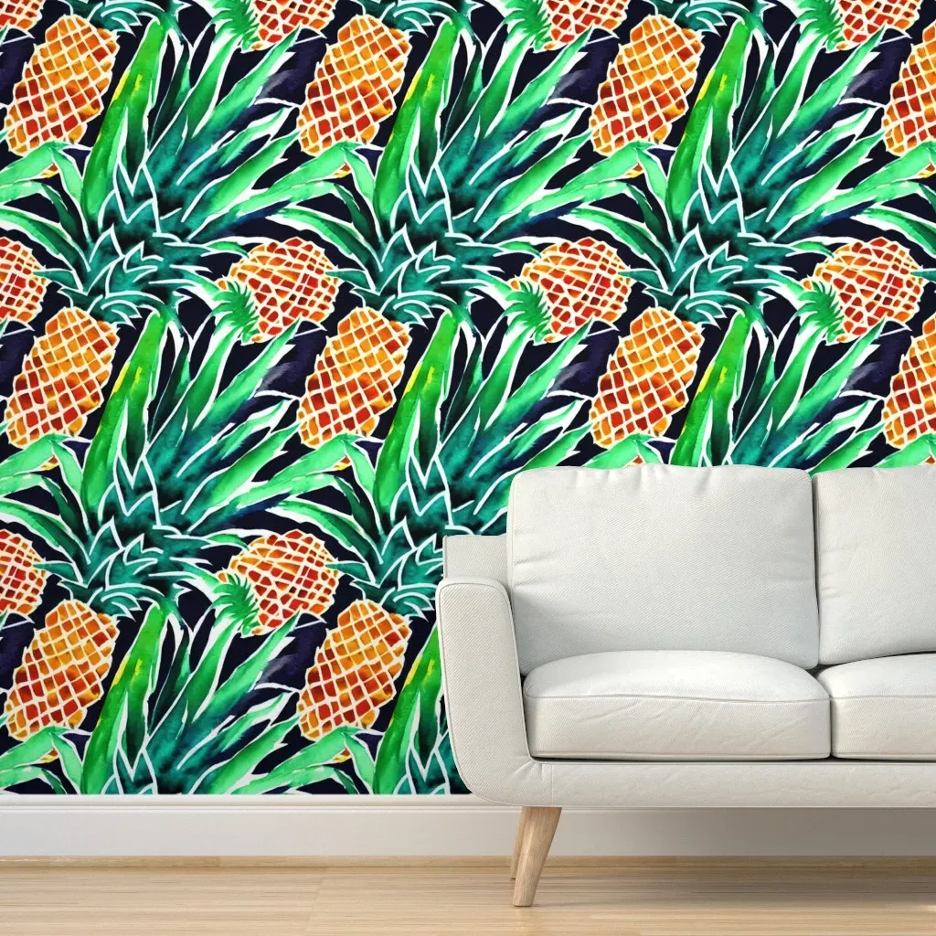 Pineapple Peel and Stick Wallpaper - Orange product