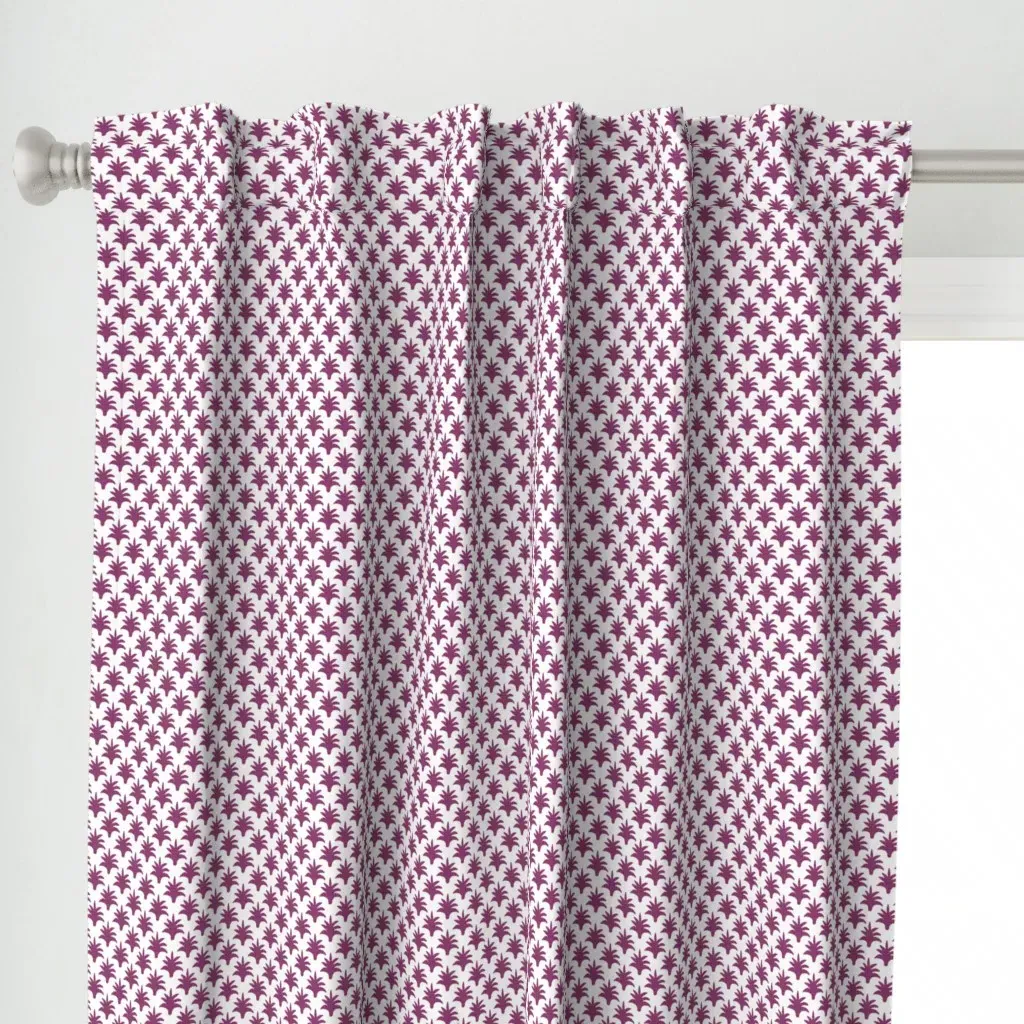 Pinecone4 Curtain Panel - Plum alternate view