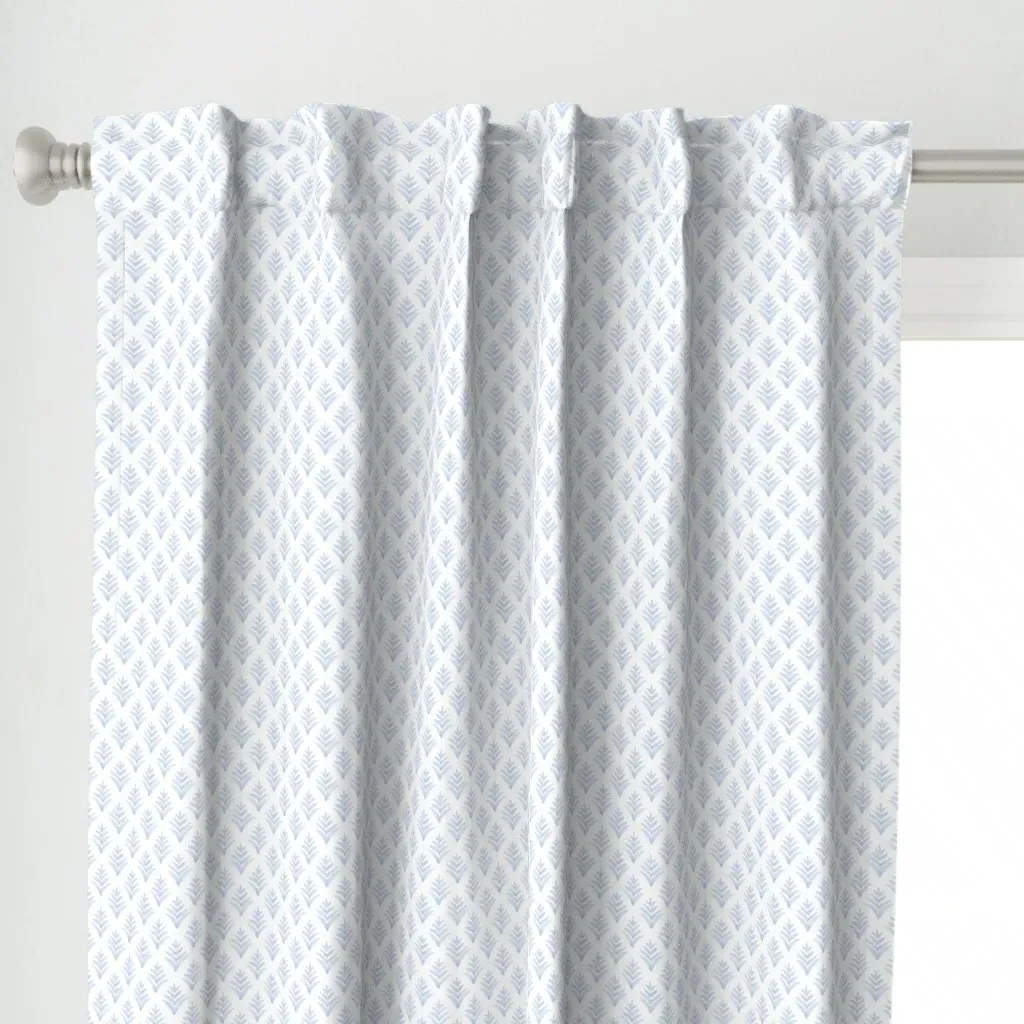 Pinecones Light Curtain Panel - Light Blue alternate view