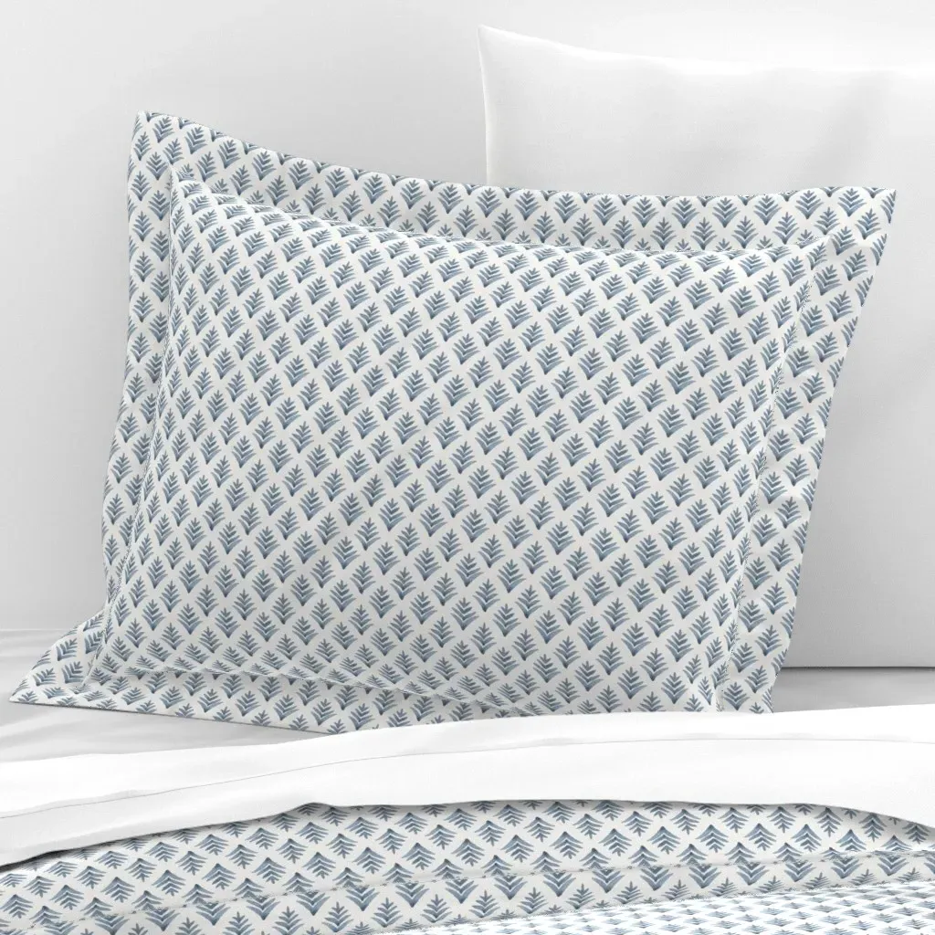 Pinecones Philipsburg Blue Standard Flanged Cushion Cover - Indigo, Cotton Sateen product