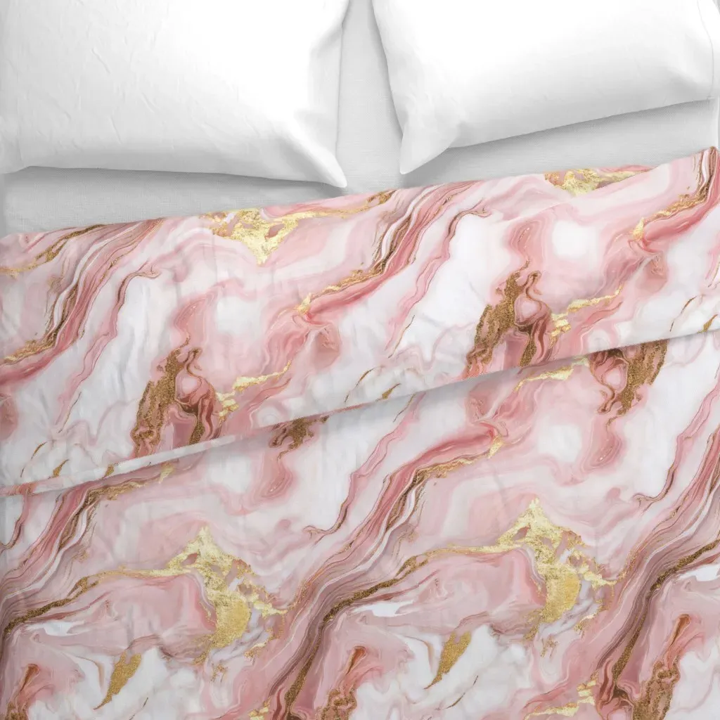 Pink Agate 5 Duvet Cover - Pink alternate view