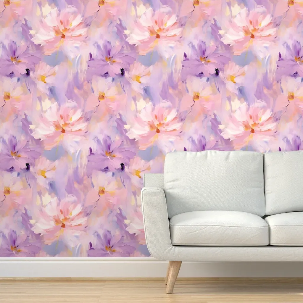 Pink Blossom Haze Peel and Stick Wallpaper - Pink product