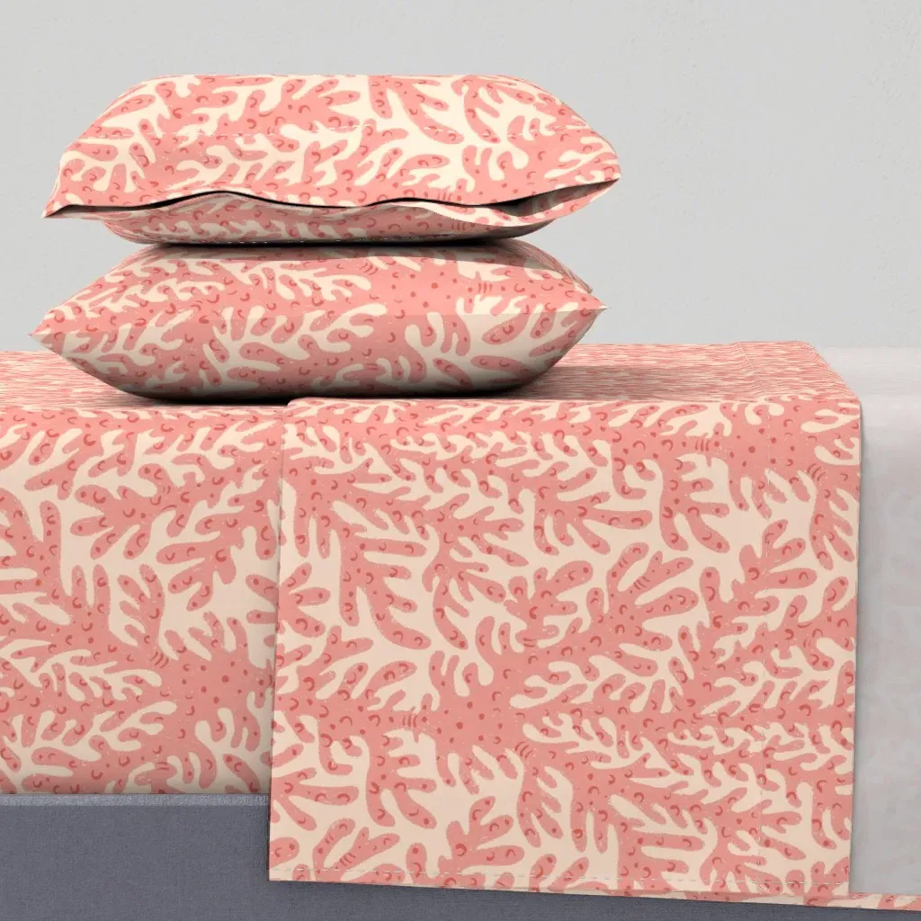 Pink Coral Reef Queen Sheet Set - Salmon product