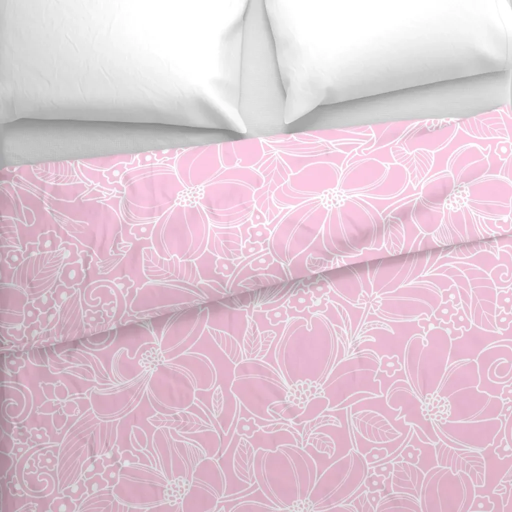 Pink Dogwood Bouquet Duvet Cover - Pink alternate view