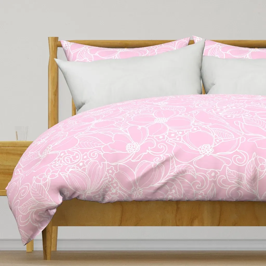Pink Dogwood Bouquet Duvet Cover - Pink product