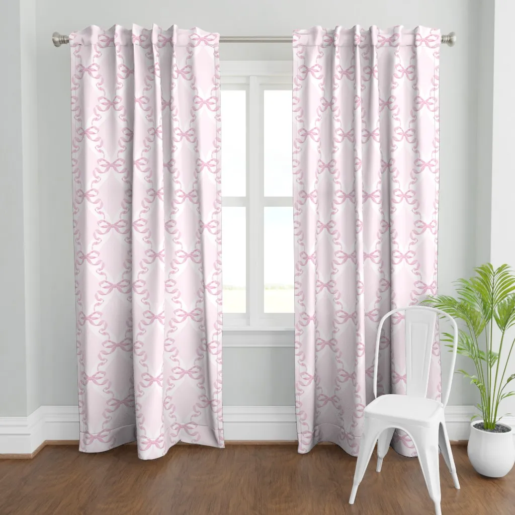 Pink Ribbons Curtain Panel - Pink product