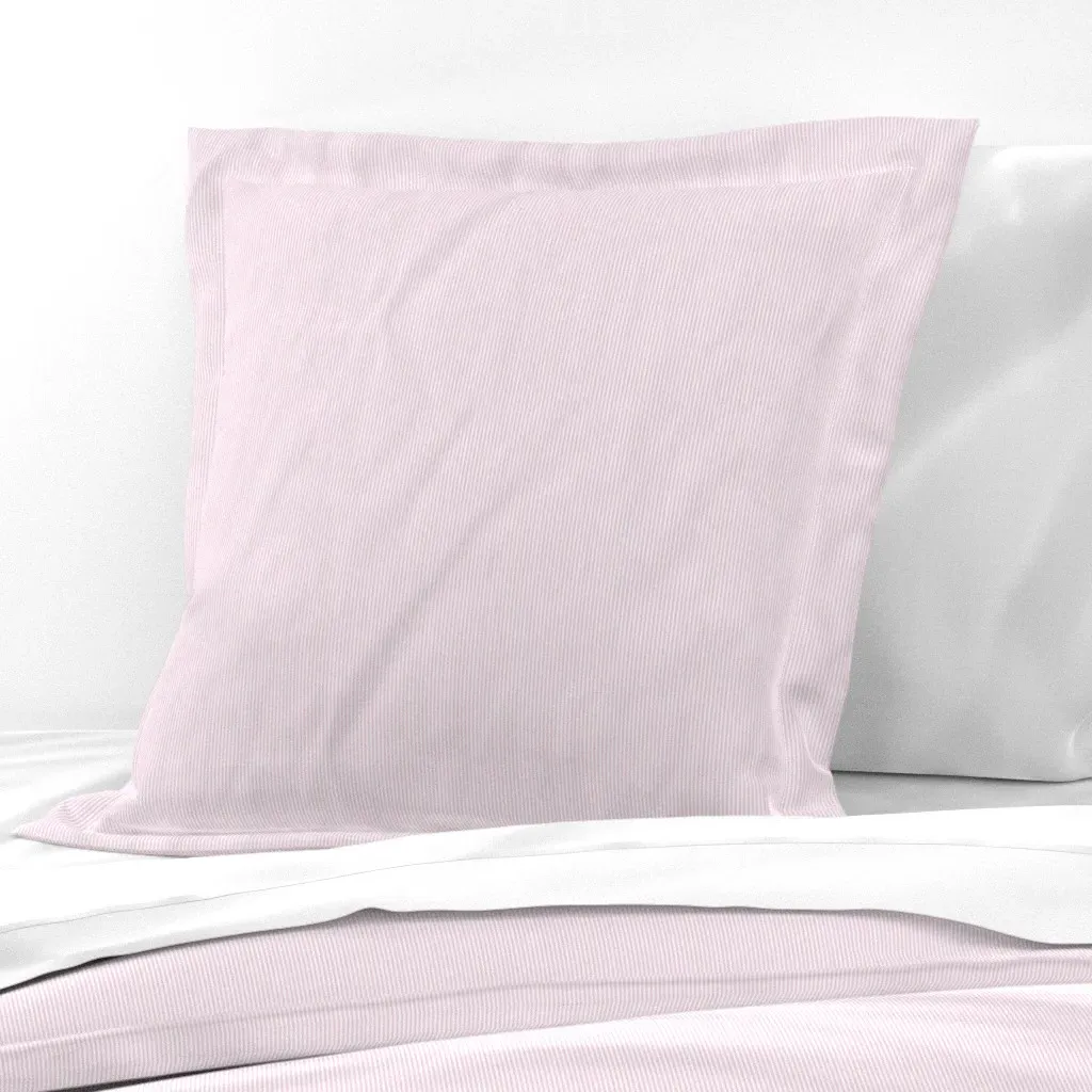 Pink Stripes Faux Seersucker Euro Pillow Sham - Pink product