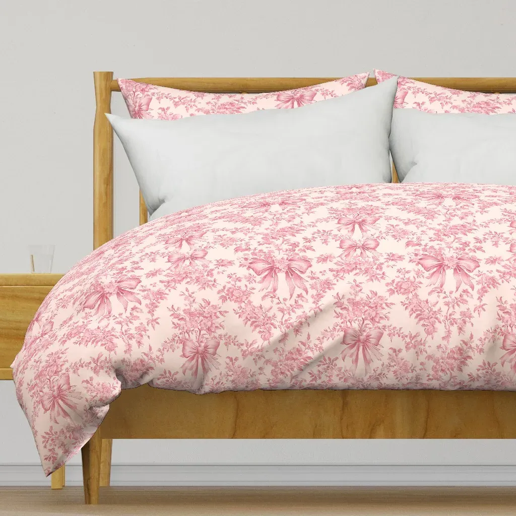 Pink Toile Coquette Duvet Cover - Pink product
