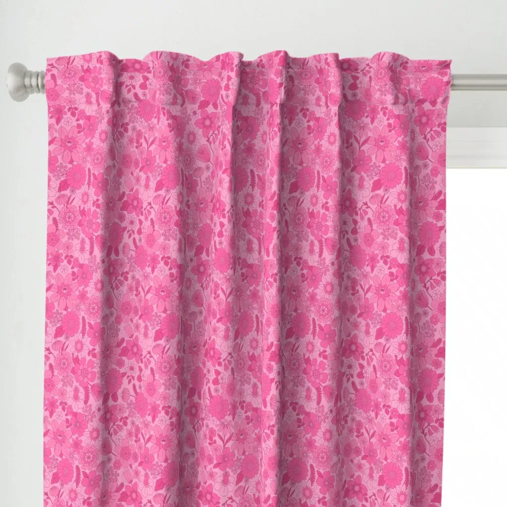 Pinkcore Barbie Retro Curtain Panel - Pink alternate view