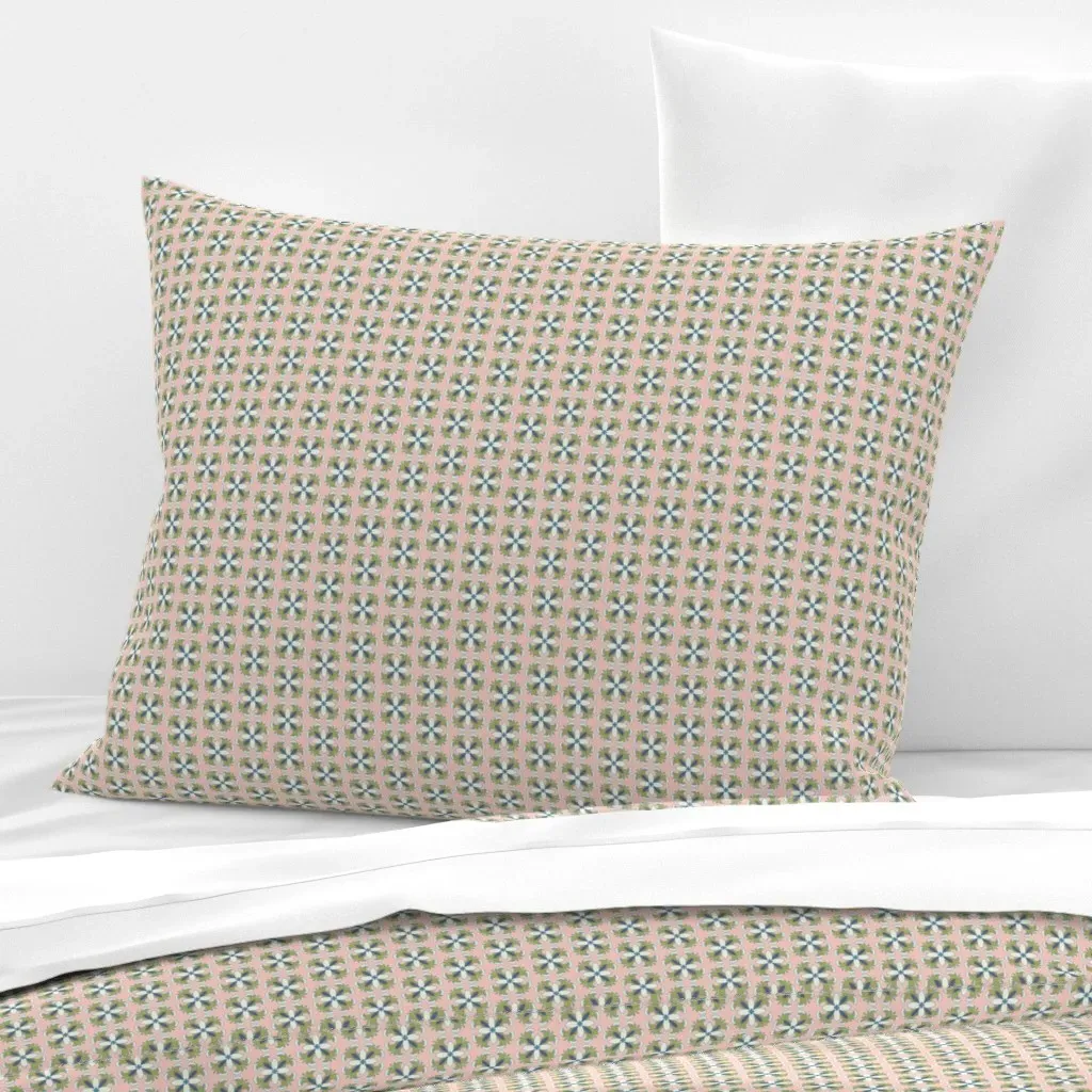 Pinkflorals Standard Knife Edge Cushion Cover - Pink, Cotton Sateen product
