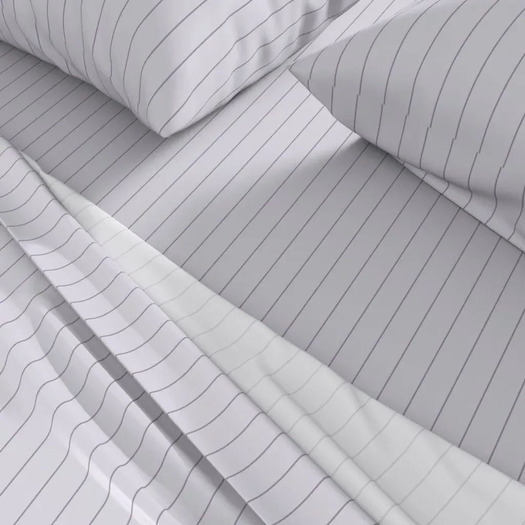 Pinstripe Inch Full Sheet Set - Light Lilac alternate view