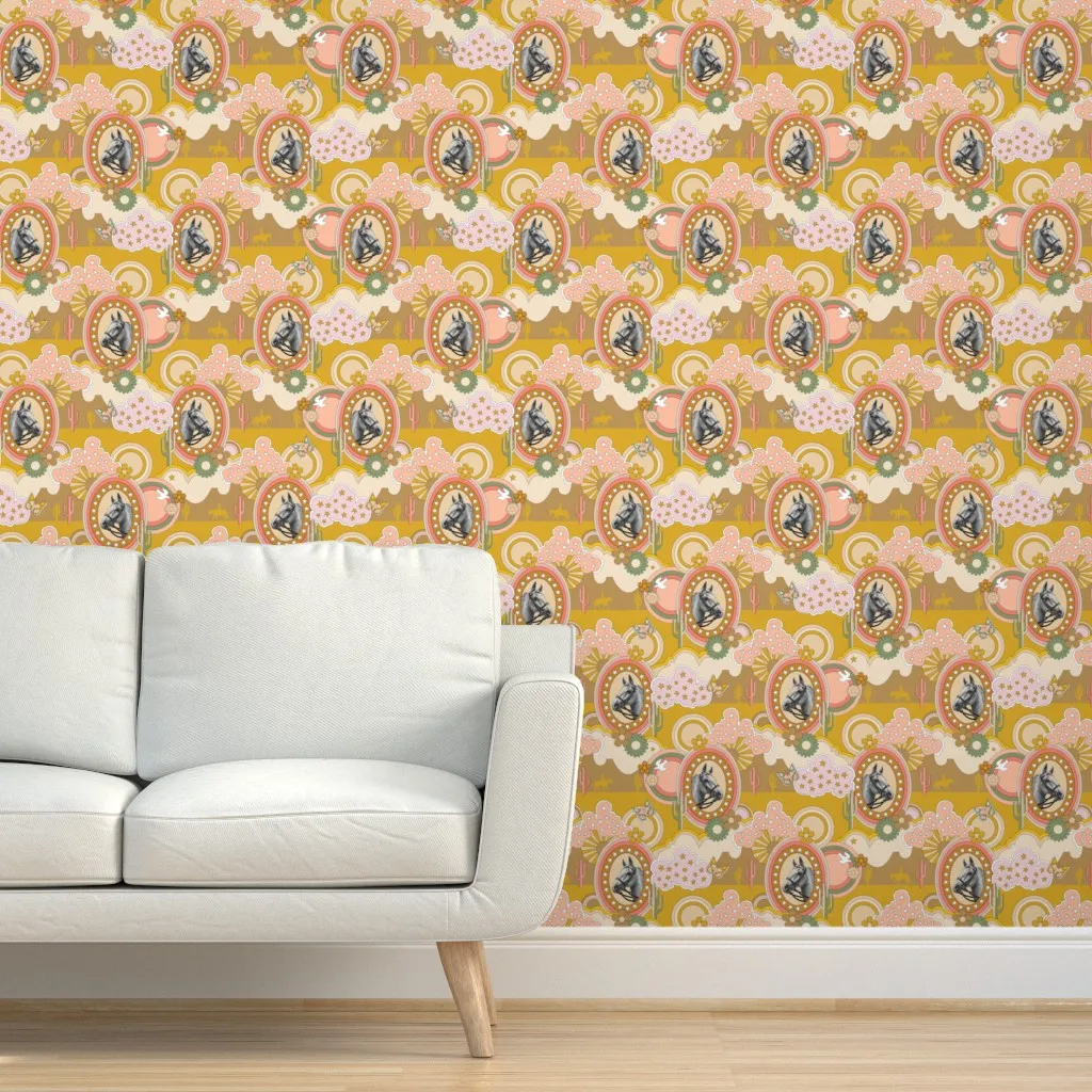 Pinto High Noon Peel and Stick Wallpaper - Mustard Yellow product
