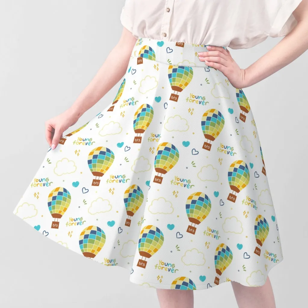 Pique Custom Printed Fabric BTS Balloon Young Forever - Yellow alternate view